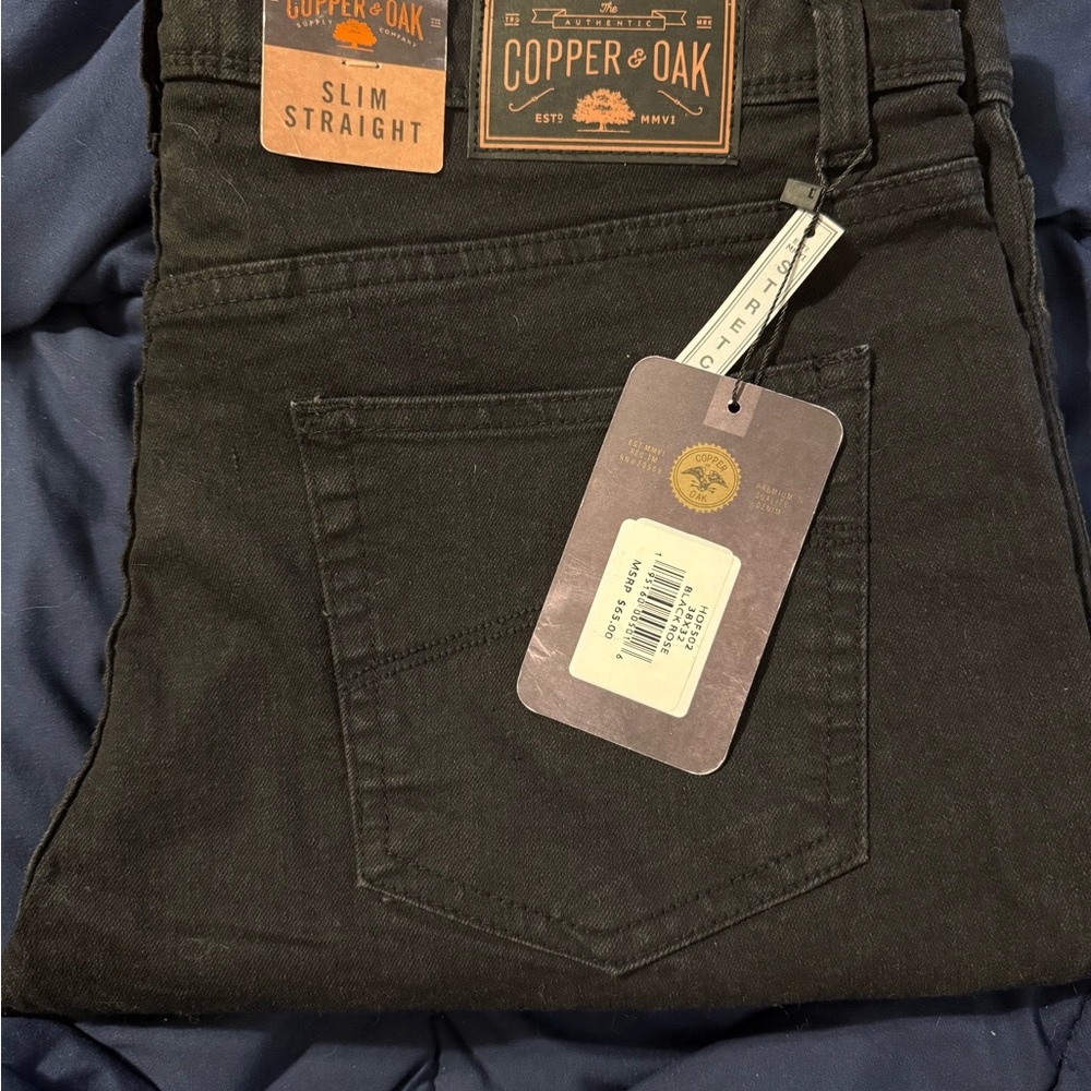 Men's Black Slim Straight Jeans